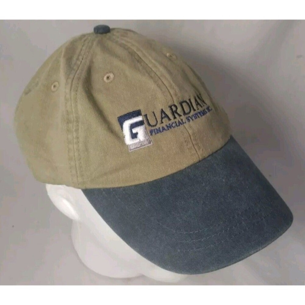 Guardian Financial Systems Adams Cool-Crown Leather Strapback Hat/Cap-NEW!